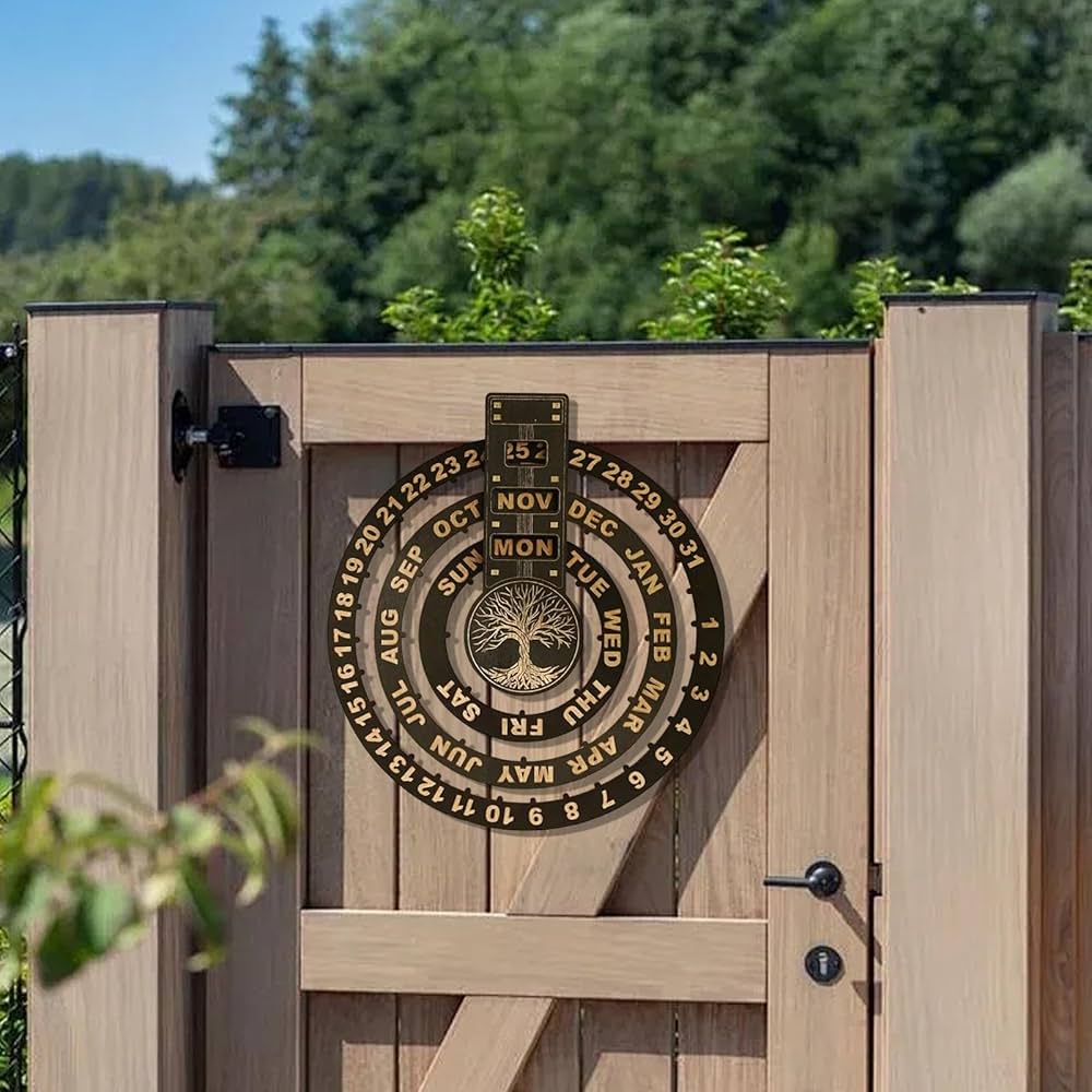 ユニークな永久カレンダー　木製　過去や未来の曜日を簡単に調べられる　フランス製 ユニークな永久カレンダー 木製 過去や未来の曜日を簡単に調べ